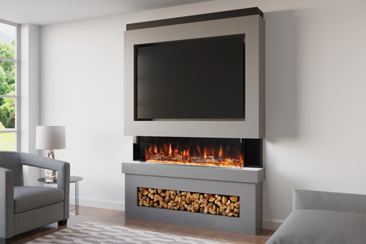 Evolution Fires - Pre-Built Media Wall Package 6 including Electric Fire