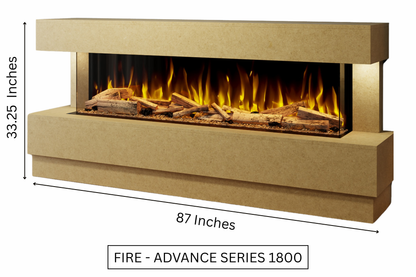 Evolution Fires Raphael Electric Fireplace Suite Ready to Paint