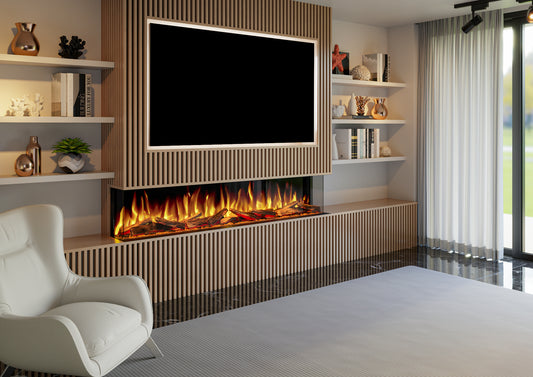 Evolution Fires Advance Series 1800 Media Wall Electric Fireplace