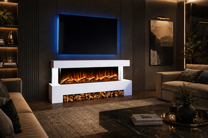 Evolution Fires Angelo Electric Fireplace Suite (White Stone Effect)