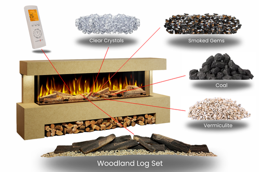 Evolution Fires Angelo Electric Fireplace Suite Ready to Paint