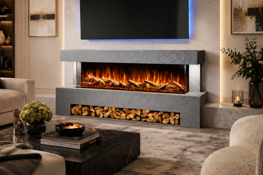 Evolution Fires - DaVinci Electric Suite - Grey Stone Effect