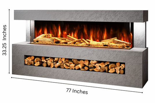 Evolution Fires - DaVinci Electric Suite - Grey Stone Effect