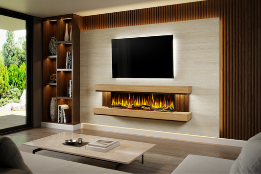 Evolution Fires - Empire - Wall-Mounted Electric Fireplace (Oak & Walnut)