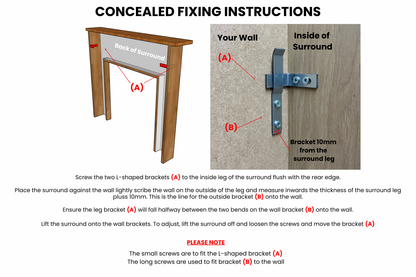 Fireplace Hidden Brackets