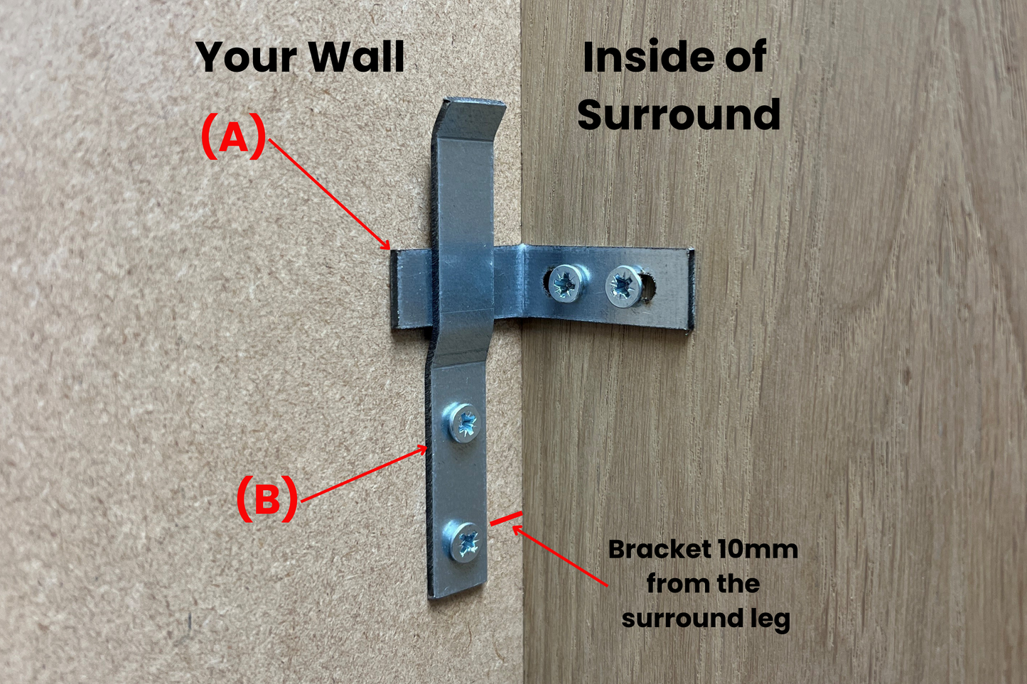 Fireplace Hidden Brackets