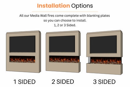 Evolution Fires Spectrum Slimline Series 72 Inch Media Wall Electric Fire