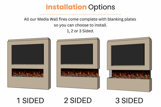 Evolution Fires Spectrum Slimline 82 Inch Media Wall Electric Fire