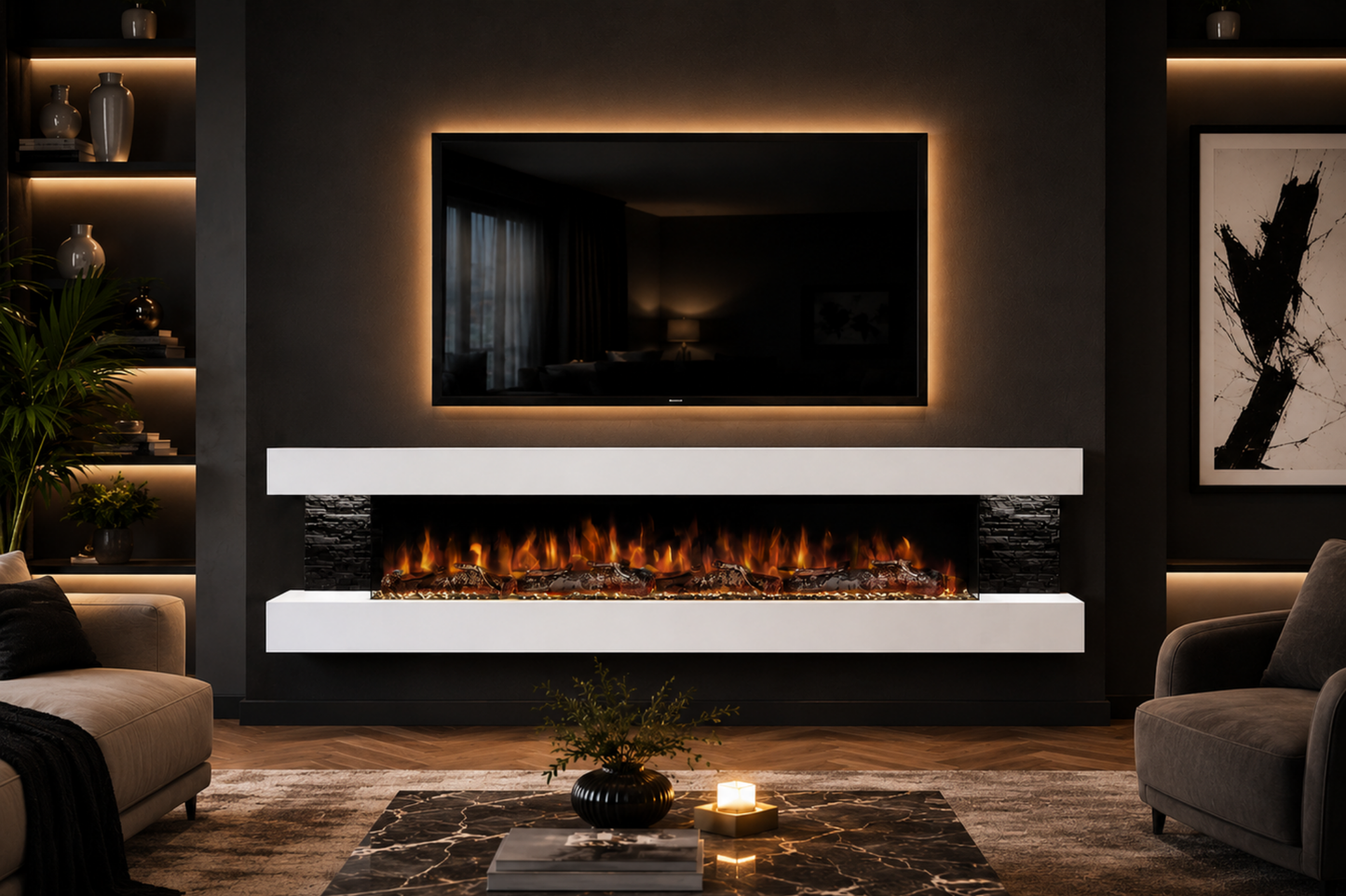 Evolution Fires - Landscape - Wall-Mounted Electric Fireplace