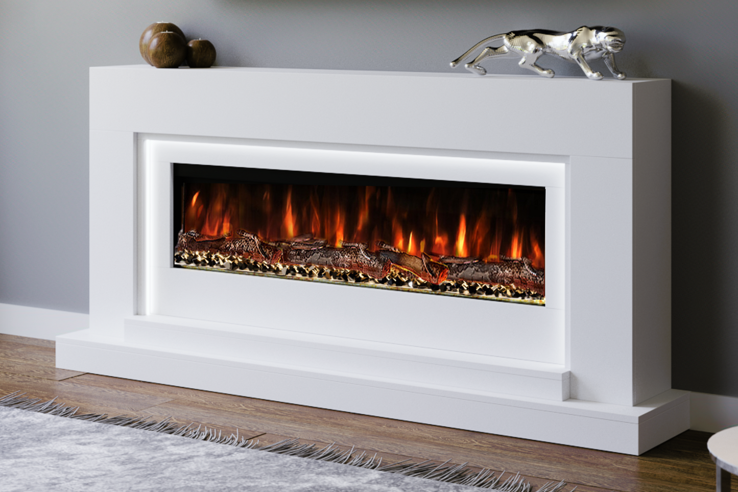 Nivarna Electric Fireplace Suite (White)