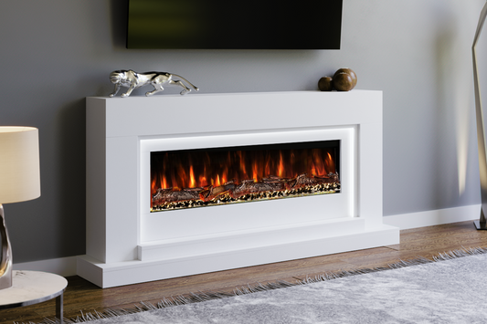 Evolution Fires - Nivarna Electric Fireplace Suite  (White)