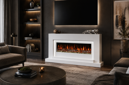 Evolution Fires - Nivarna Electric Fireplace Suite  (White)