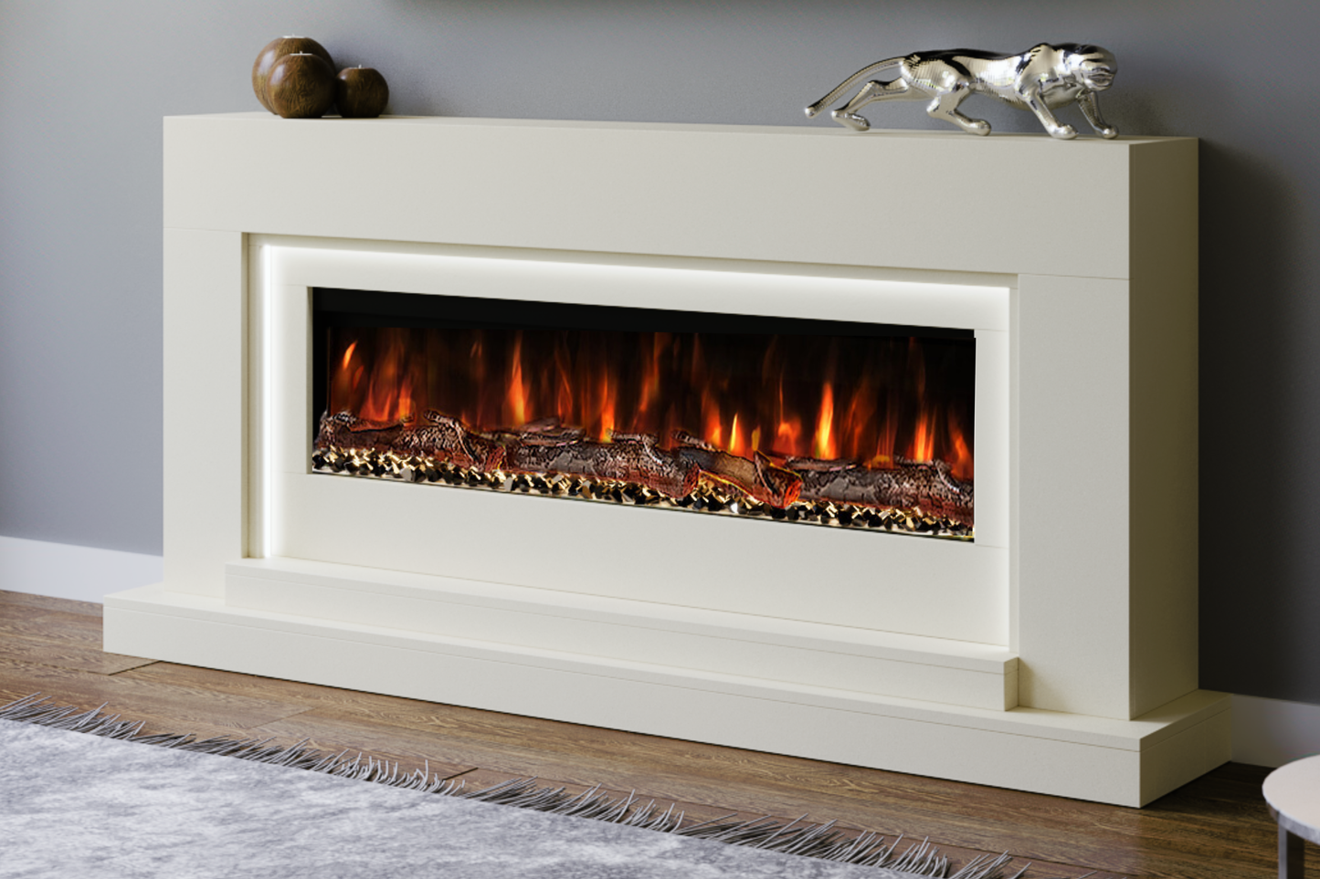 Evolution Fires Nivarna Electric Fireplace Suite (Cream)