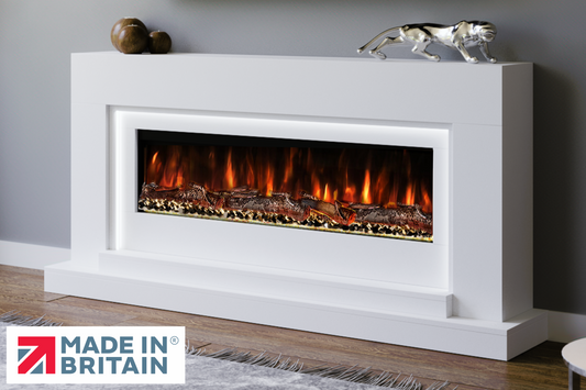 Evolution Fires - Nivarna Electric Fireplace Suite  (White)
