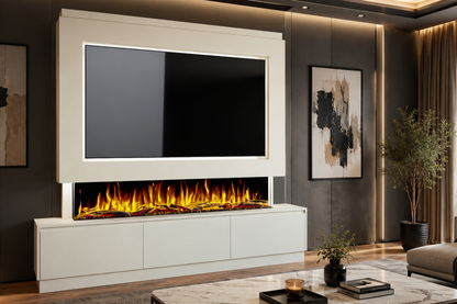 Evolution Fires - Pre-Built Media Wall Package 23 including Electric Fire