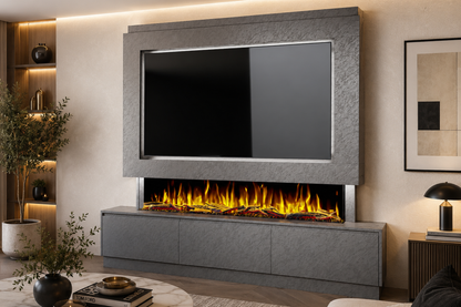 Evolution Fires - Pre-Built Media Wall Package 23 including Electric Fire