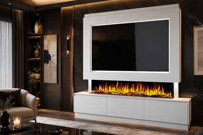 Evolution Fires - Pre-Built Media Wall Package 23 including Electric Fire