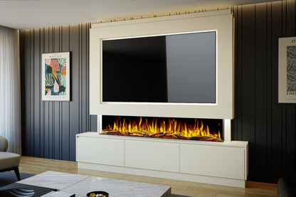 Evolution Fires - Pre-Built Media Wall Package 23 including Electric Fire