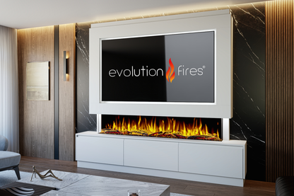 Evolution Fires - Pre-Built Media Wall Package 23 including Electric Fire