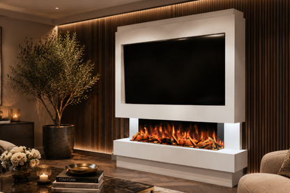 Evolution Fires Package 10 – Pre-Built Media Wall with Electric Fireplace