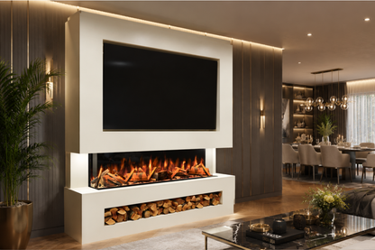 Evolution Fires Package 11 – Pre-Built Media Wall with Electric Fireplace