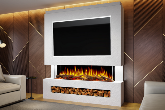 Evolution Fires - Pre-Built Media Wall Package 11 including Electric Fire