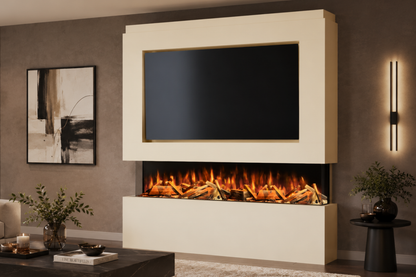 Evolution Fires - Pre-Built Media Wall Package 12 including Electric Fire