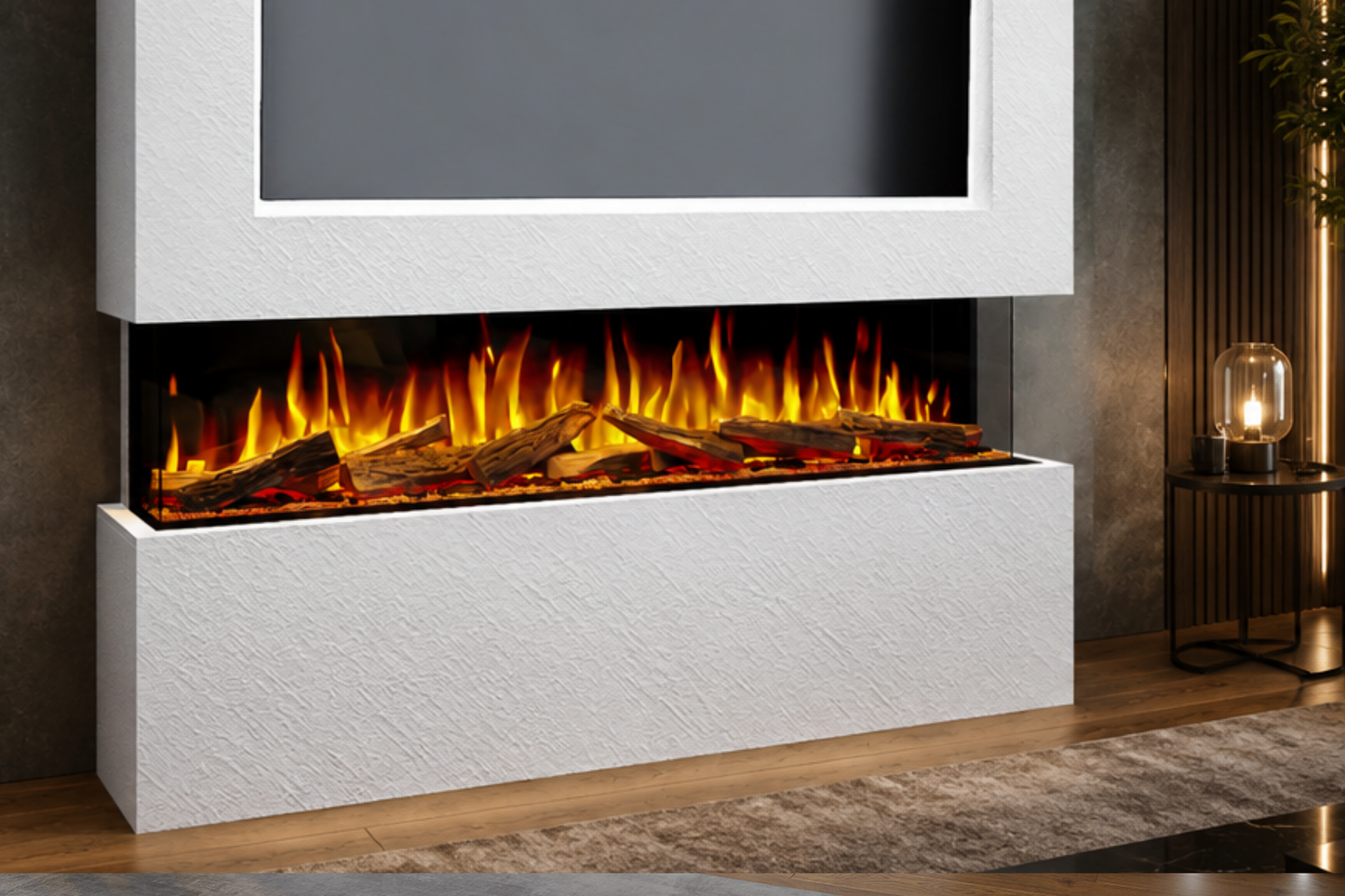 Evolution Fires - Pre-Built Media Wall Package 12 including Electric Fire