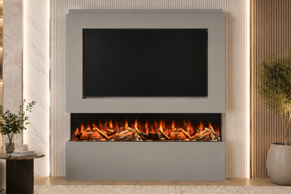 Evolution Fires - Pre-Built Media Wall Package 12 including Electric Fire