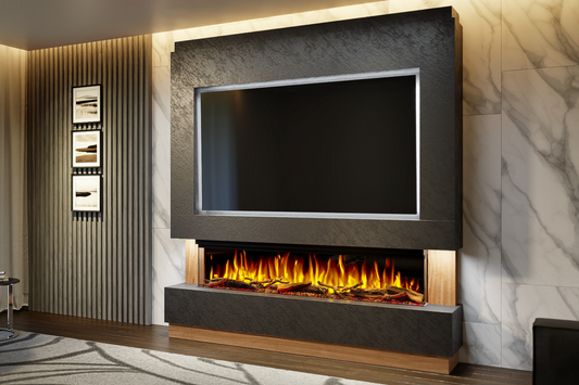 Evolution Fires - Pre-Built Media Wall Package 13 including Electric Fire