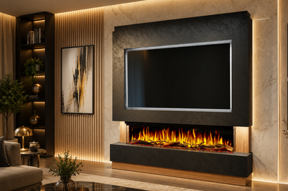 Evolution Fires - Pre-Built Media Wall Package 13 including Electric Fire