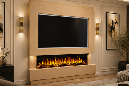 Evolution Fires - Pre-Built Media Wall Package 13 including Electric Fire