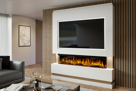 Evolution Fires - Pre-Built Media Wall Package 14 including Electric Fire