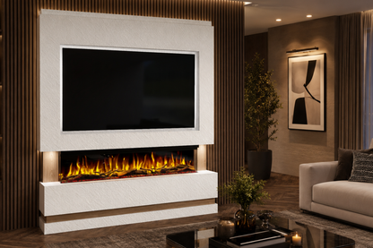 Evolution Fires - Pre-Built Media Wall Package 14 including Electric Fire