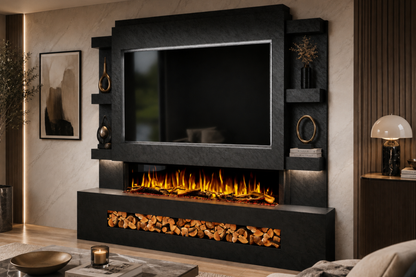 Evolution Fires - Pre-Built Media Wall Package 15 including Electric Fire
