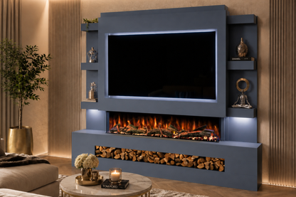 Evolution Fires - Pre-Built Media Wall Package 15 including Electric Fire