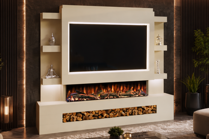 Evolution Fires - Pre-Built Media Wall Package 15 including Electric Fire