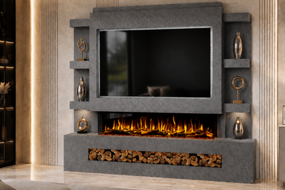 Evolution Fires - Pre-Built Media Wall Package 15 including Electric Fire