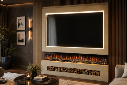 Evolution Fires - Pre-Built Media Wall Package 16 including Electric Fire