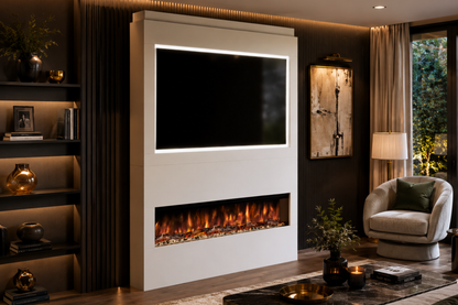 Evolution Fires - Pre-Built Media Wall Package 17 including Electric Fire