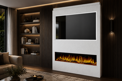 Evolution Fires - Pre-Built Media Wall Package 17 including Electric Fire