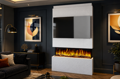 Evolution Fires - Pre-Built Media Wall Package 18 including Electric Fire