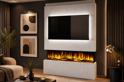 Evolution Fires - Pre-Built Media Wall Package 19 including Electric Fire