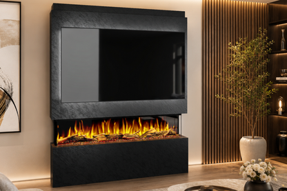 Evolution Fires - Pre-Built Media Wall Package 20 including Electric Fire