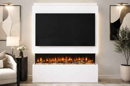 Evolution Fires - Pre-Built Media Wall Package 20 including Electric Fire
