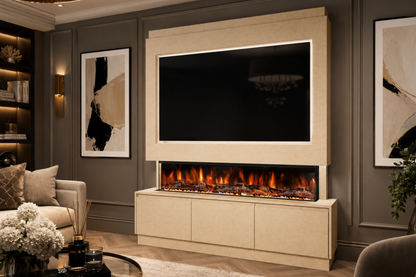 Evolution Fires - Pre-Built Media Wall Package 21 including Electric Fire