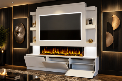 Evolution Fires - Pre-Built Media Wall Package 22 including Electric Fire