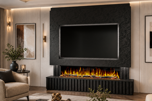 Evolution Fires - Pre-Built Media Wall Package 24 including Electric Fire
