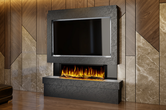 Evolution Fires - Pre-Built Media Wall Package 2 including Electric Fire