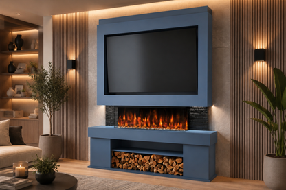 Evolution Fires Package 3 – Pre-Built Media Wall with Electric Fireplace